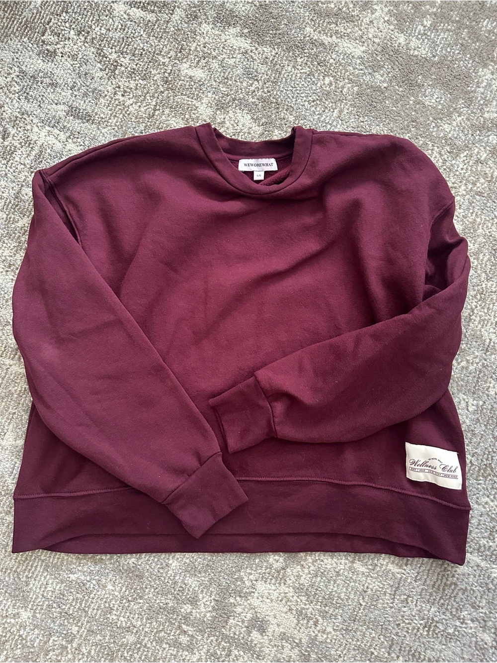 WeWoreWhat Burgundy Crewneck Sweater